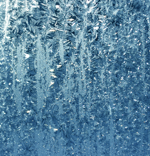 ice on window